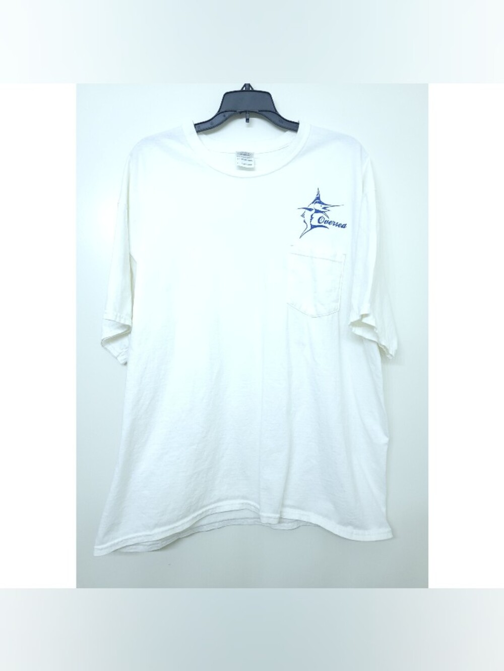 Vintage Y2K Shirt XL Pocket Tee Graphic San Diego Marine Insirance White